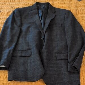 Pronto Uomo Dark Gray Checkered Blazer